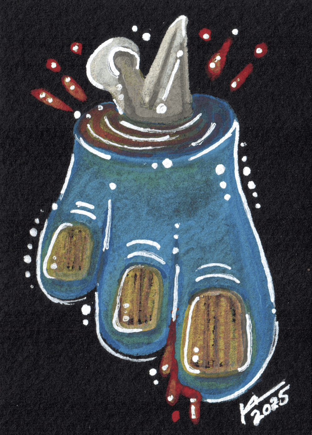 Toe ACEO Painting